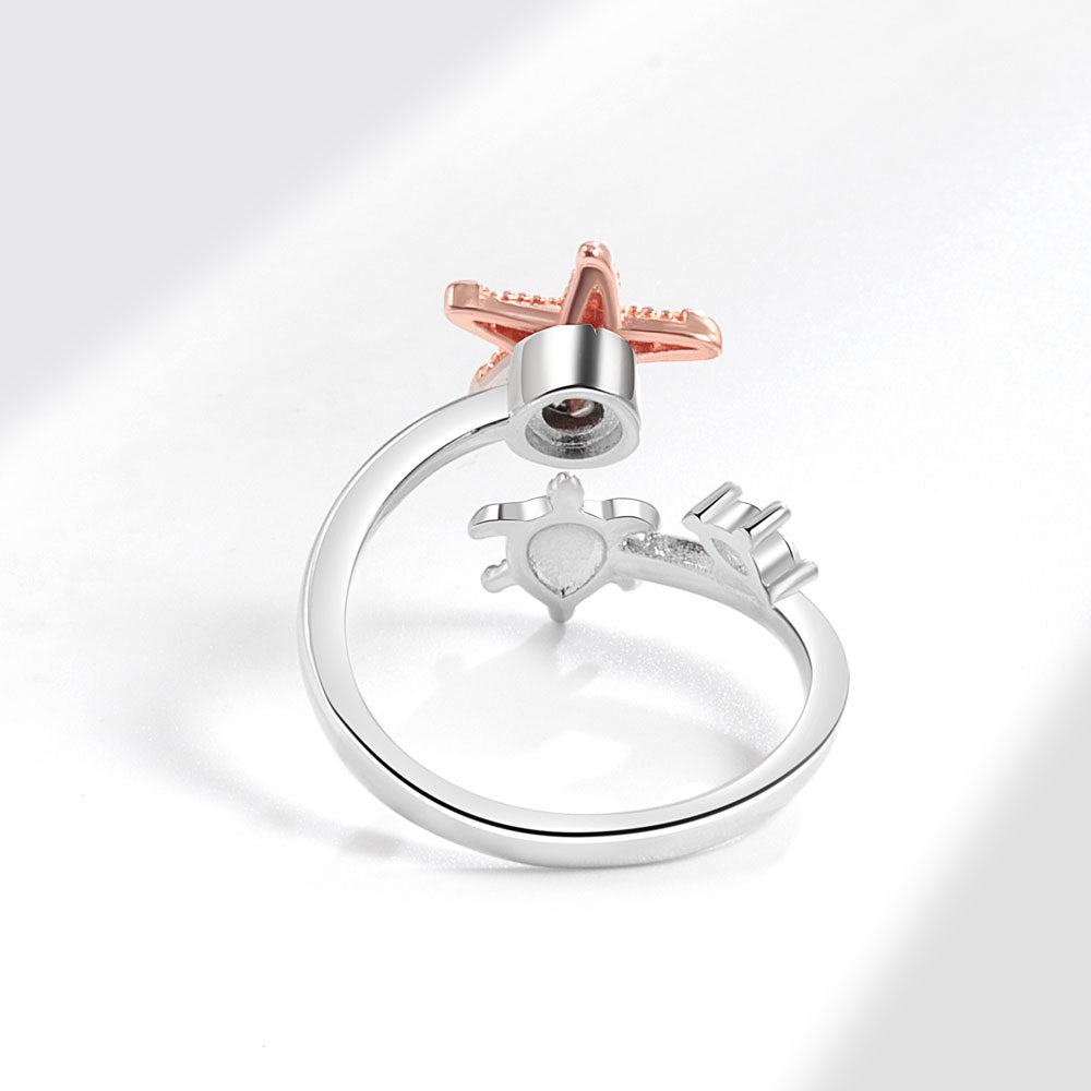 Spinning Ring Anxiety Relief Open Ring Turtle XINGX Decompression