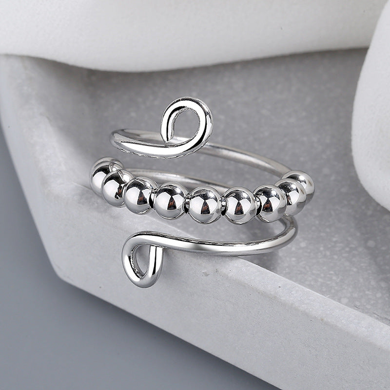 Fidget Double-layer Adjustable Decompression Color Retention Stress Anxiety Ring