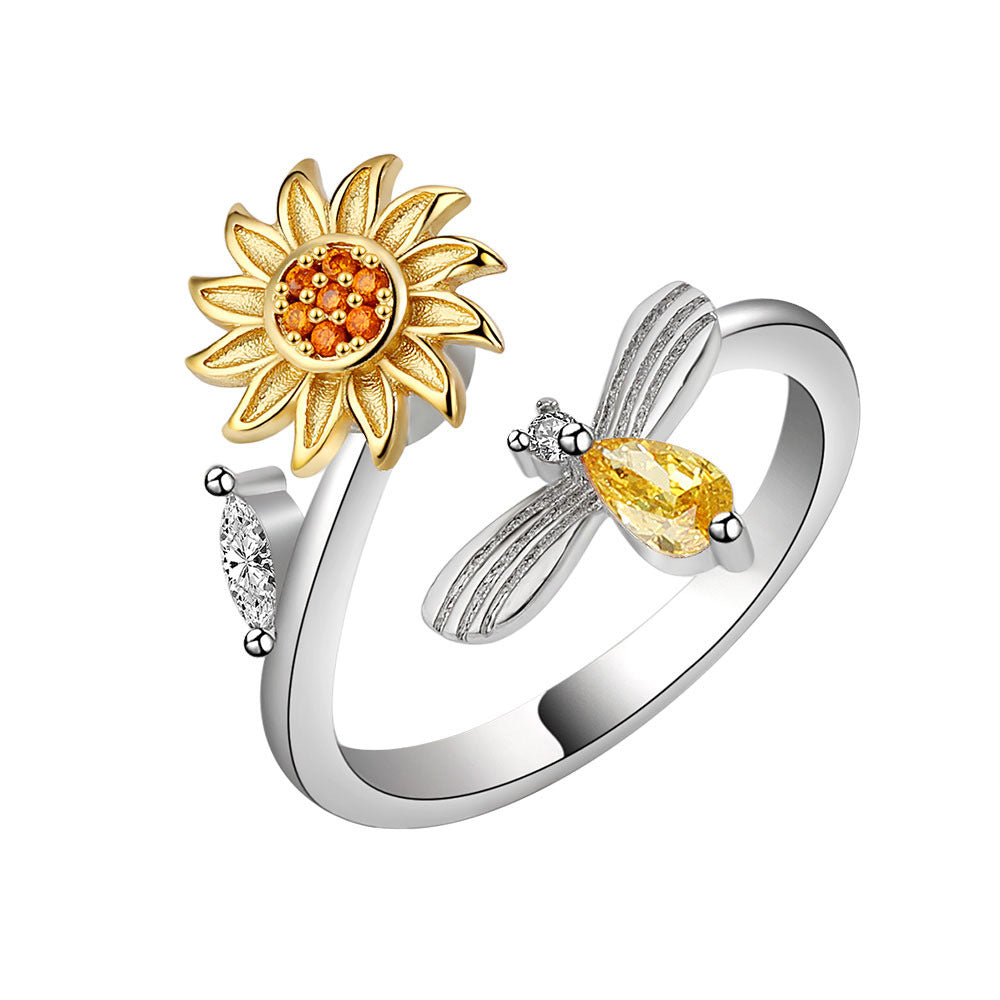 Rotatable Decompression Anxiety Lady Ring